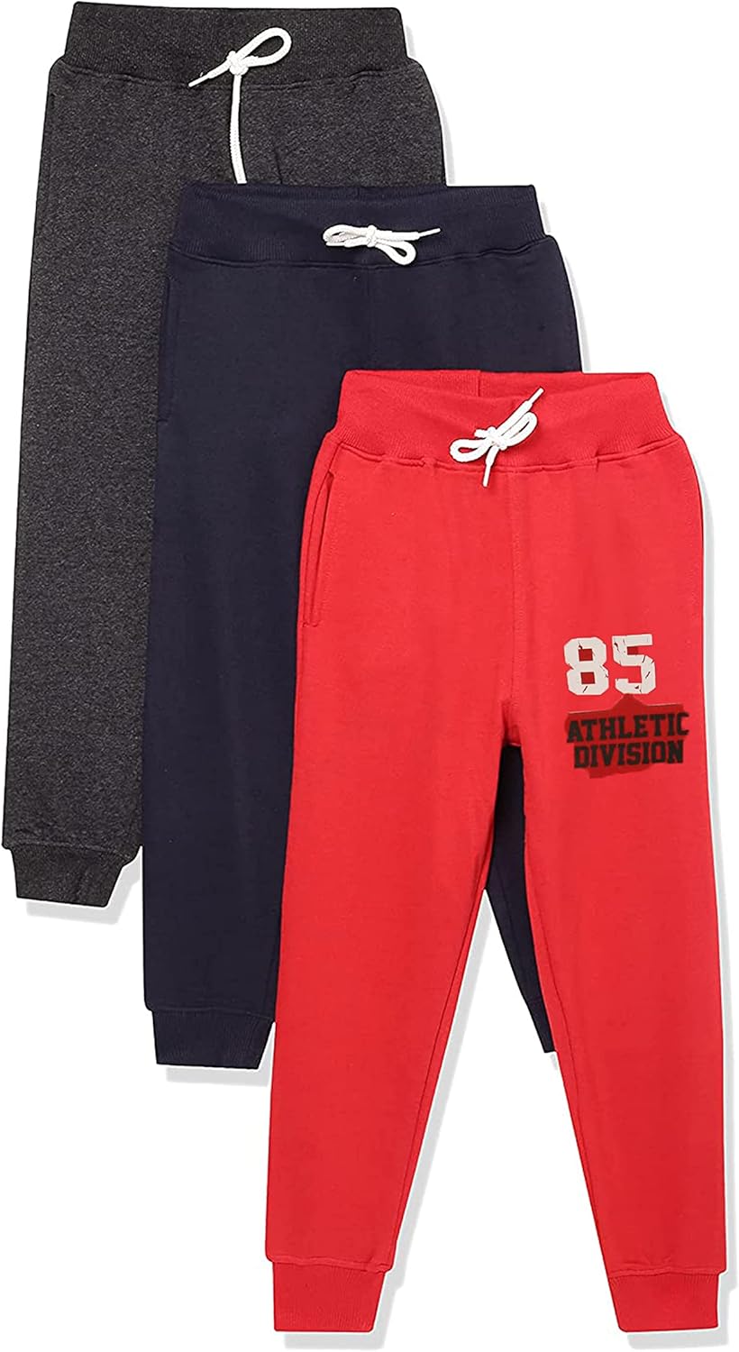 T2F Boys BYSJOG3P01 Track Pants (pack of 3)