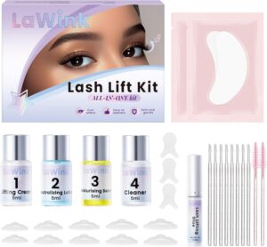 مجموعة رفع الرموش 2 في 1، مجموعة تغزيز الحواجب، مجموعة تجعيد الرموش، مجموعة تجعيد وصلات الرموش شبه الدائمة، عبوة فردية، لعلاج الرموش والحواجب