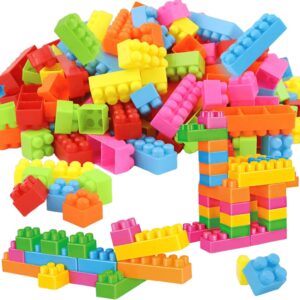 Colourful Building Blocks Set, Educational Construction Toys, Multi-Colour.100PCS,Children's toys for Boys and Girls
