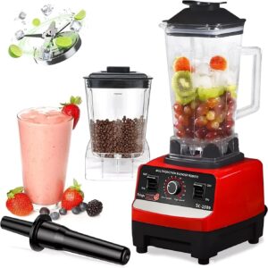 Electric Blender with Grain Grinder Multifunctional 2L Adjustable Capacity Stainless Steel Blades Copper Motor Ergonomic Handle Professional High Speed Blender 3200 Cycles 15 Speeds