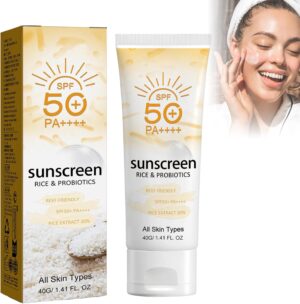 كريم مرطب عضوي للوجه والجسم للحماية من الشمس والبروبيوتيك والارز والبروبيوتيك بعامل حماية من اشعة الشمس 50 من اكسيكزال (01)