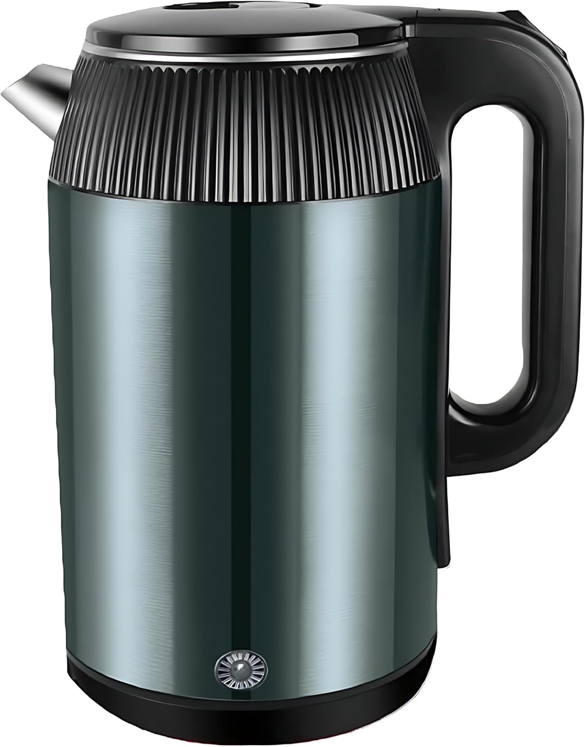 غلاية كهربائية 2.5 لتر 1800 واط | طبقة مزدوجة | قاعدة دوارة 360 درجة | ايقاف تلقائي | اسود | ضمان لمدة عامين | اسود/اخضر داكن