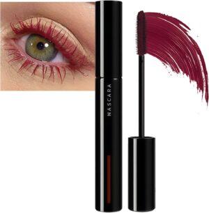 ماسكارا باللون البورغندي، ماسكارا أنبوبية بلون أحمر بنفسجي (برقوقي)، برايمر مكياج للعيون، تمنح حجمًا وكثافة، ذات صبغة غنية تدوم طويلا