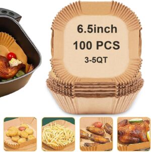 قواعد مقلاة هوائية للاستعمال مرة واحدة غير لاصقة ومقاومة للزيت ومقاومة للماء وآمنة غذائيًا من توجو، مقاس 17 سم، 100 قطعة