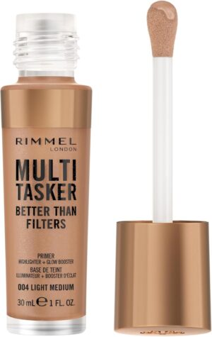 Rimmel Multi-Tasker Better Than Filters Face Primer, Glow Booster and Highlighter - 004 - Light Medium, 30ml