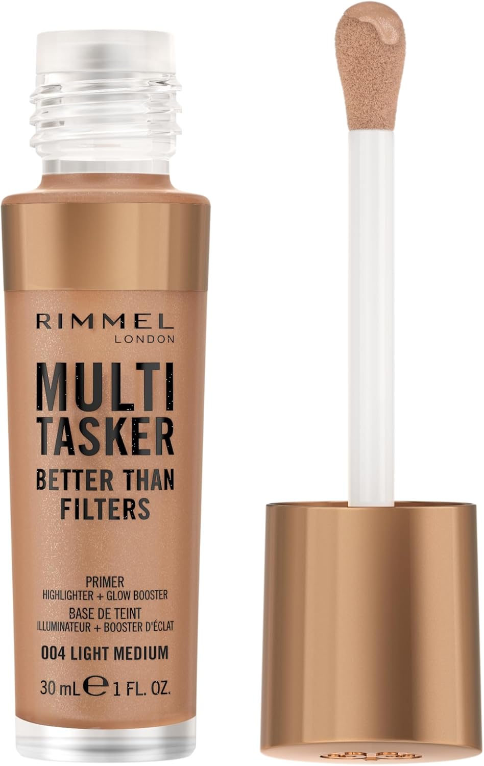 Rimmel Multi-Tasker Better Than Filters Face Primer, Glow Booster and Highlighter - 004 - Light Medium, 30ml