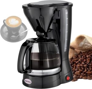 توسكانا يو ماكينة تحضير القهوة بالتنقيط 6 اكواب مع فلتر قابل للفصل واعادة الاستخدام بقدرة 650 واط وسعة 0.75 لتر، معدن