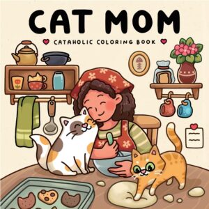 كتاب تلوين للأطفال من لينجي، كتاب تلوين كاتاهوليك للبالغين والكبار، رسومات ملونة للتسلية والترفيه للأطفال، كتاب ملون سهل لجميع الأعمار. (21.5 × 21.5 سم)