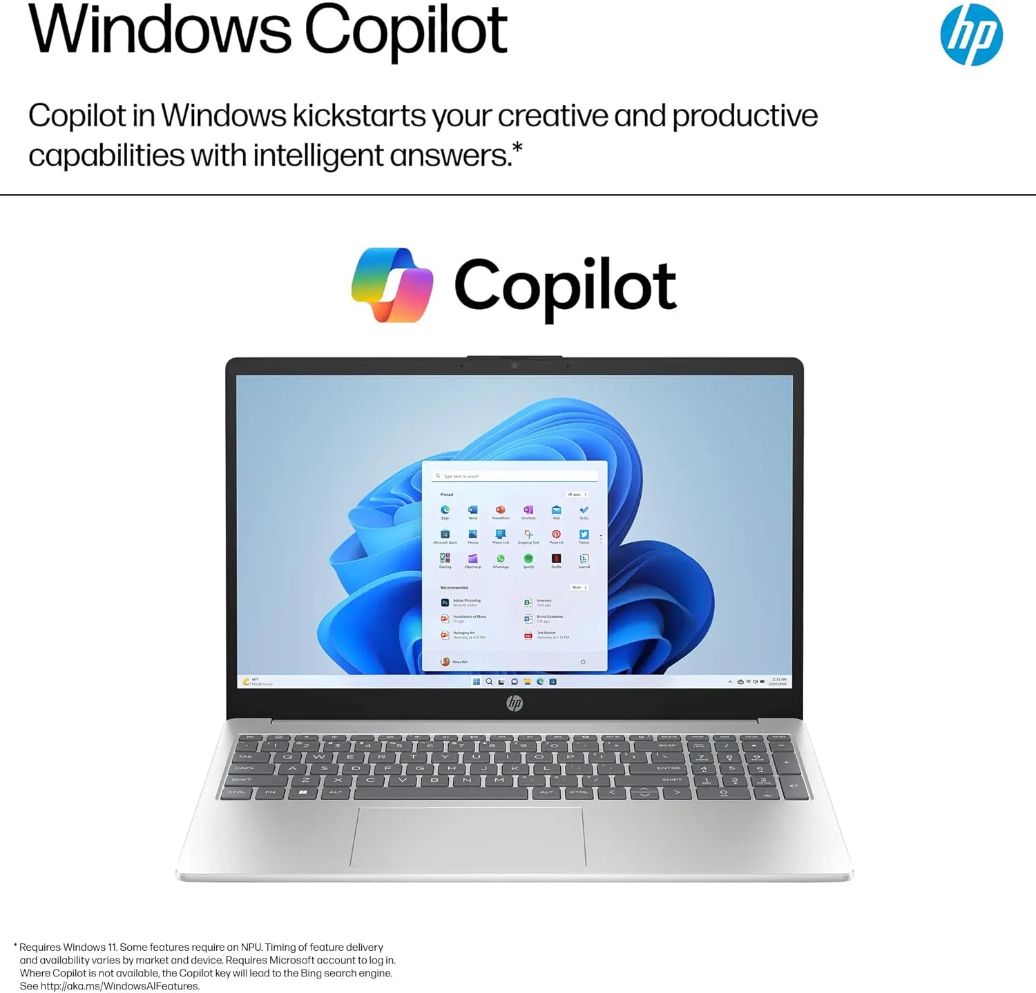 HP لابتوب بشاشة لمس 15.6 انش ومعالج انتل i5-1235U الجيل 12 (بيتس i7-8700) وذاكرة RAM 16GB وSSD 512GB وبطاقة رسومات ايرس Xe وويندوز 11 برو وشحن سريع لون فضي مع ماوس 12