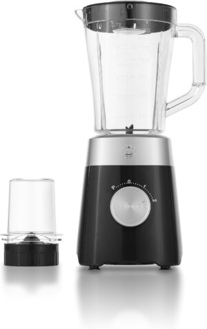 AlSaif 2 in 1 Blender & Grinder, Black, 600W, 1.5 Liter - E06036
