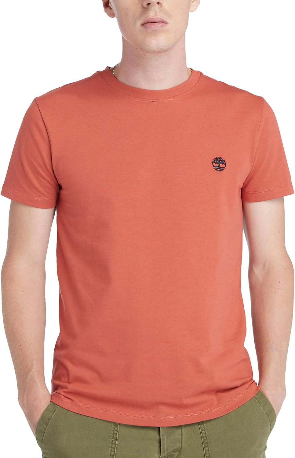 تيشيرت دنستان ريفر من قماش الجيرسي بقصة ضيقة وقبة دائرية وأكمام قصيرة للرجال من تمبرلاند