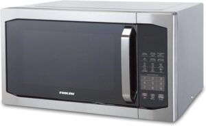 فرن ميكروويف رقمي من نيكاي بسعة 42 لتر، 1100 واط، 11 مستوى طاقة للميكروويف، 7 قوائم تلقائية مع وظيفة إذابة الثلج والشواء، تحكم رقمي ووظيفة الذاكرة، NMO424DG