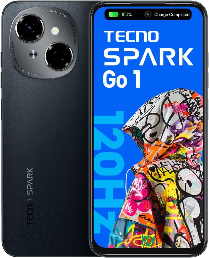 تكنو سبارك جو 1 (اسود ستارتريل، 4GB+64GB) | طلاقة 4 سنوات فما فوق | شاشة سلسة 6.66 انش 120Hz | ذاكرة RAM اكبر 8GB | جهاز تحكم عن بعد مدمج بالاشعة تحت الحمراء | مكبرات صوت مزدوجة مع DTS | تقليل ضوضاء