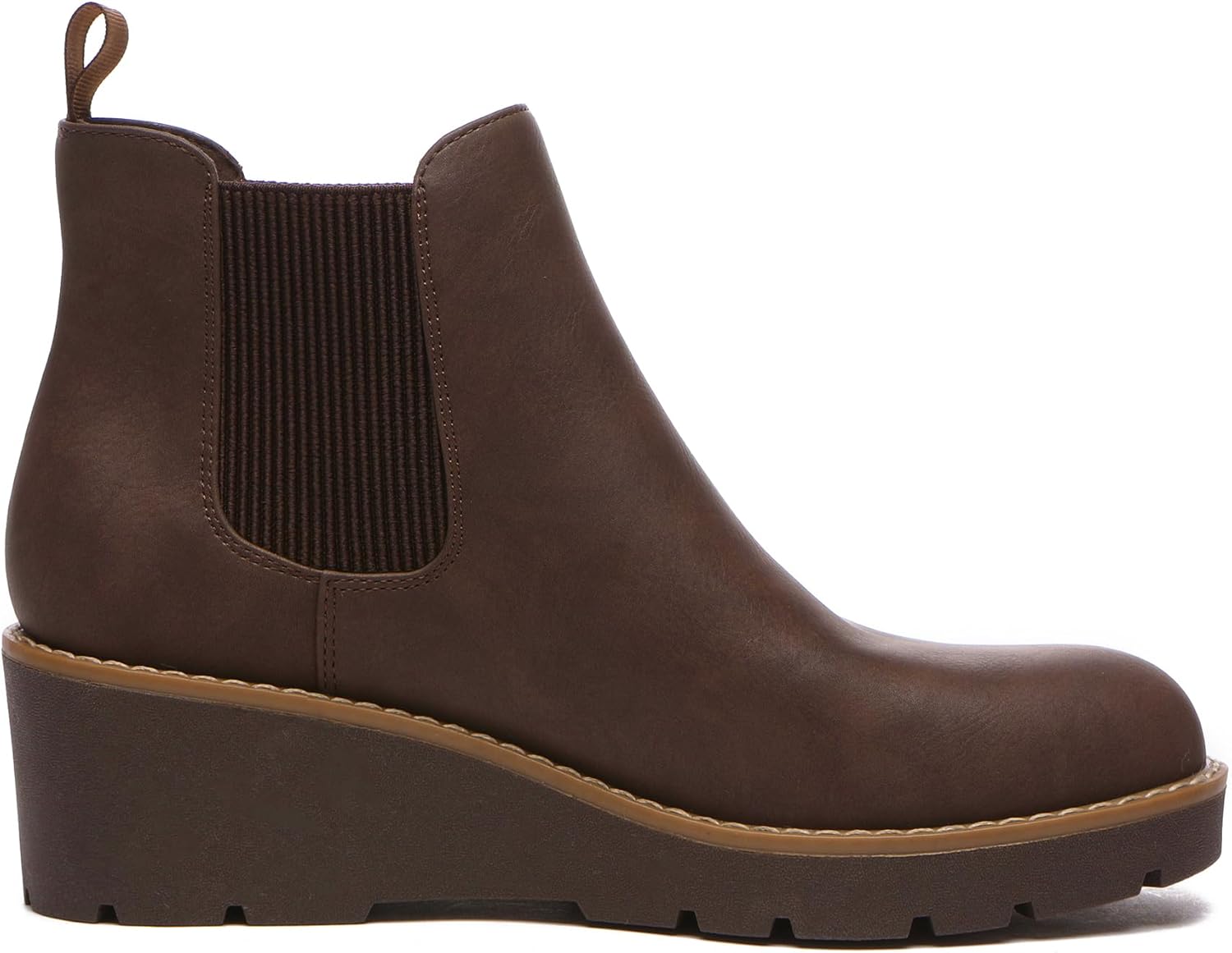 حذاء تشيلسي بكعب عريض ونعل مطاطي سهل الارتداء بطول الكاحل للنساء من اثليفت 9