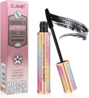 ماسكارا بلاك ثرايف مقاومة للماء، ماسكارا انبوبية ذات طول مكثف، جمال فاخر للعين الكبيرة، كثافة وتحديد، لا تلطيخ، لا تتكتل تدوم طوال اليوم، تم اختبارها من قبل اطباء الجلدية والعيون، أسود، من ايليمي