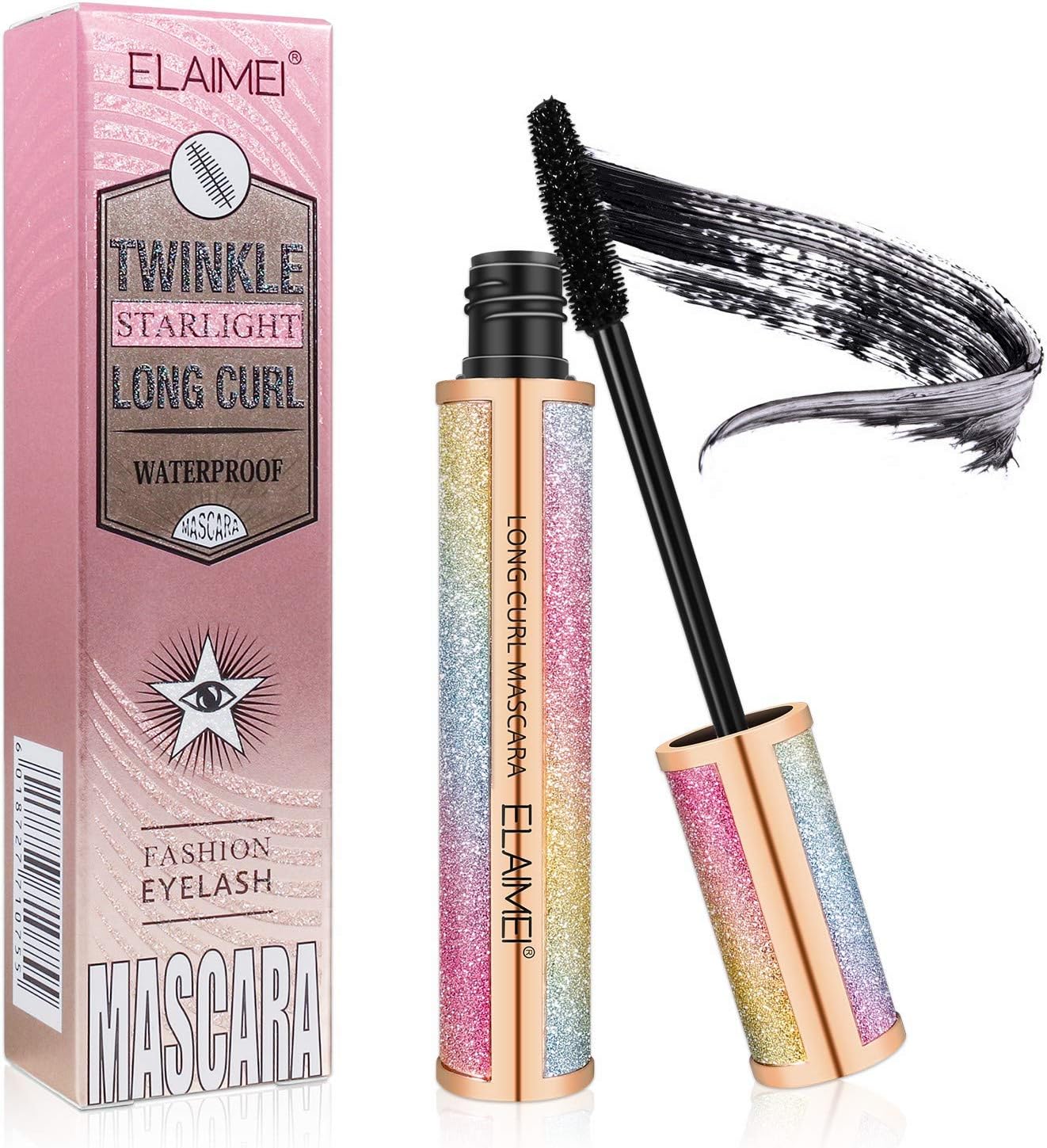 ماسكارا بلاك ثرايف مقاومة للماء، ماسكارا انبوبية ذات طول مكثف، جمال فاخر للعين الكبيرة، كثافة وتحديد، لا تلطيخ، لا تتكتل تدوم طوال اليوم، تم اختبارها من قبل اطباء الجلدية والعيون، أسود، من ايليمي