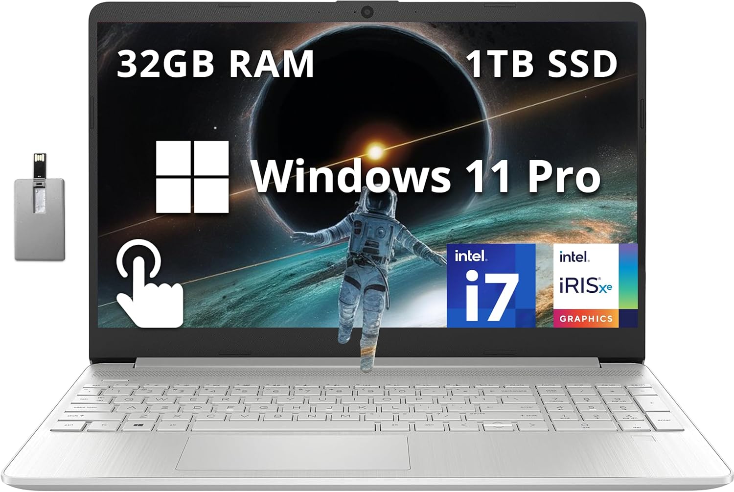 HP 15.6" Fhd Business Laptop with Touchscreen, Intel I7-1255U, 32GB RAM, 1TB Pcie Ssd, Intel Iris Xe Graphics Card, Numeric Keypad, Webcam, Windows 11 Pro, Natural Silver 10 HP 15.6" Fhd Business Laptop with Touchscreen, Intel I7-1255U, 32GB RAM, 1TB Pcie Ssd, Intel Iris Xe Graphics Card, Numeric Keypad, Webcam, Windows 11 Pro, Natural Silver