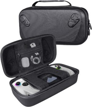 Cochanvie Carrying Case for ROG Xbox Ally/Ally X, Military Grade Drop Protection with Portable Handle, Inner Mesh & Multi-Layer (PU/EVA/Velvet) (Black)