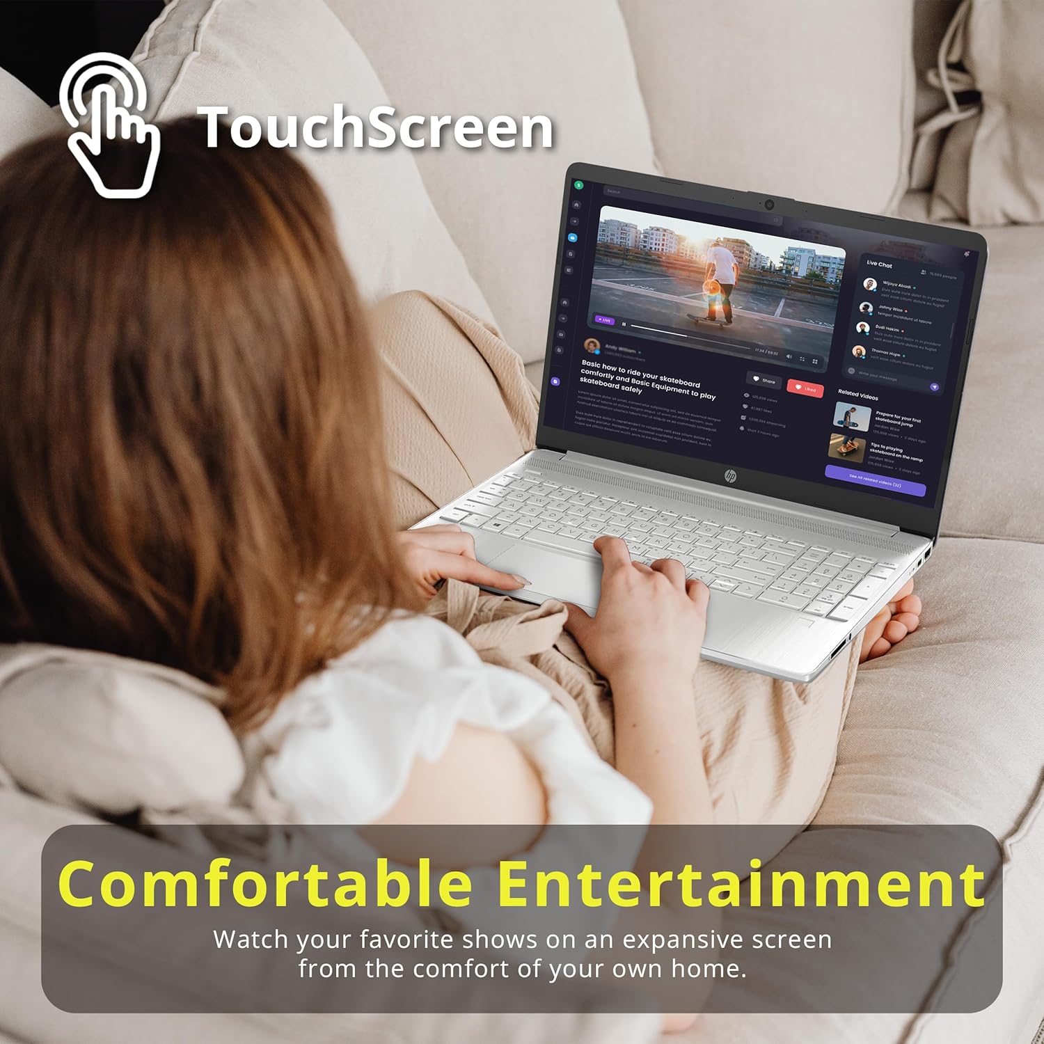 HP 15.6" Fhd Business Laptop with Touchscreen, Intel I7-1255U, 32GB RAM, 1TB Pcie Ssd, Intel Iris Xe Graphics Card, Numeric Keypad, Webcam, Windows 11 Pro, Natural Silver 16 81hQTX7HXsL. AC SL1500