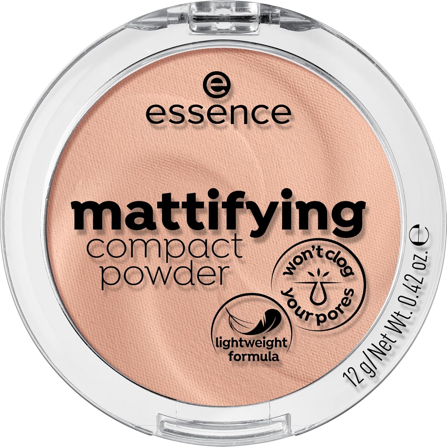 Essence Mattifying Compact Powder | 04 Perfect Beige | Lightweight Oil Free Face Makeup | Natural Matte Finish | Long Lasting Smooth Skin | Portable Beauty Powder | 12g