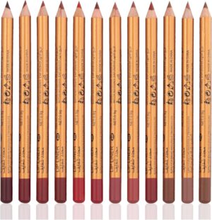 مجموعة أقلام تحديد شفاه غير لامعة من ريل بيوتي، 12 لون