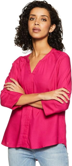 Amazon Brand - Symbol Women's Solid Regular Fit Top