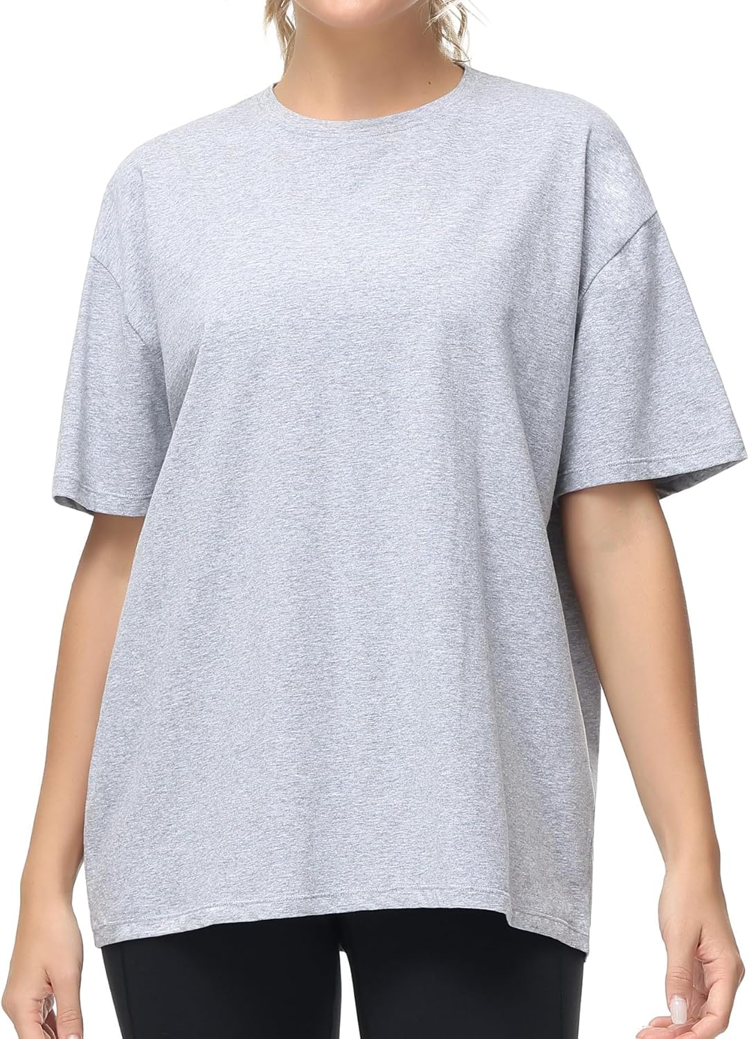 THE GYM PEOPLE Womens Casual Oversized T Shirts Summer Crewneck Short Sleeve Workout Basic Tee Tops