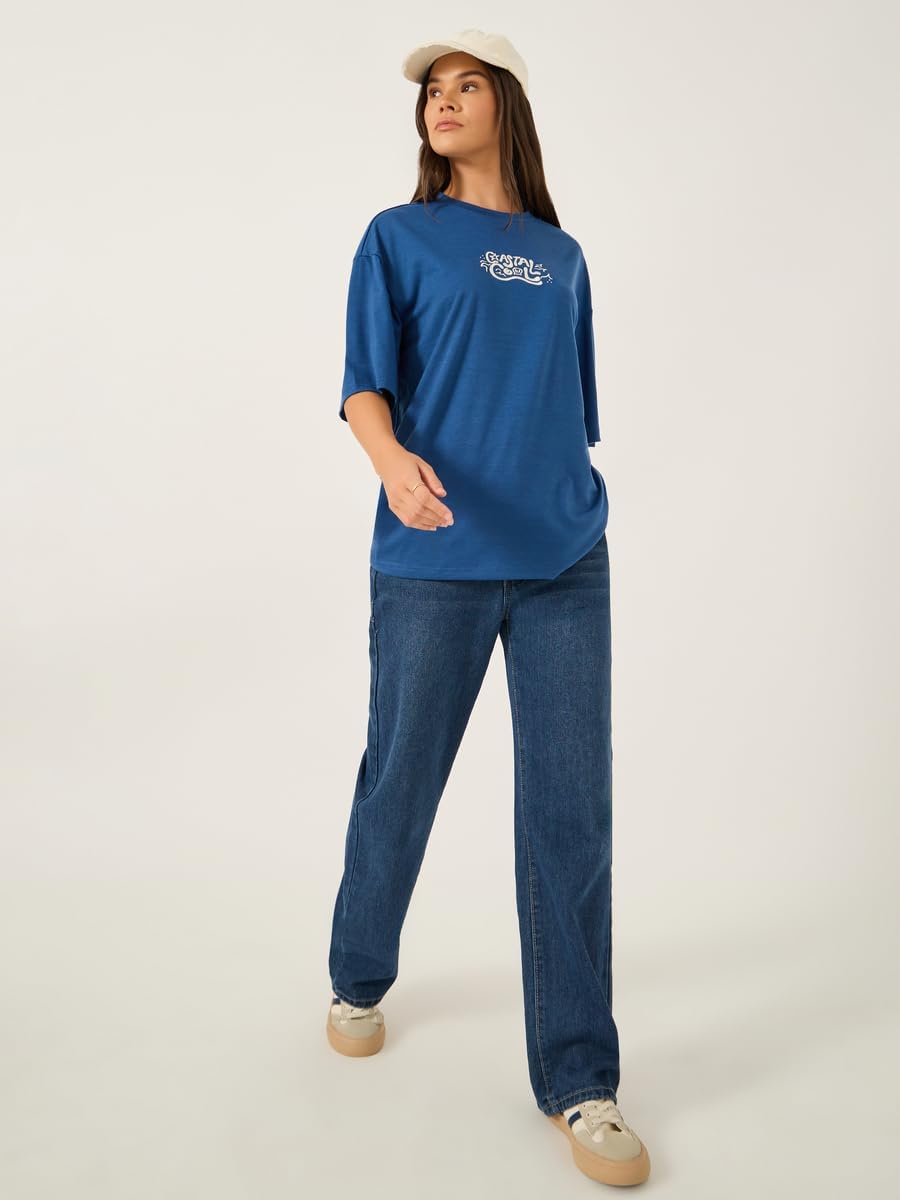 1771021780 تيشيرت مطرز باكمام قصيرة ومقاس كبير للنساء من ستايلي