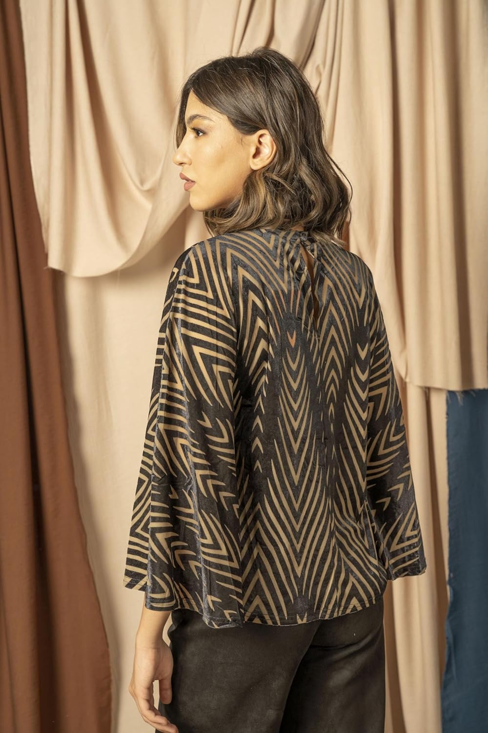 1771265589 بلوزة بأكمام فراشة للنساء من نتشي