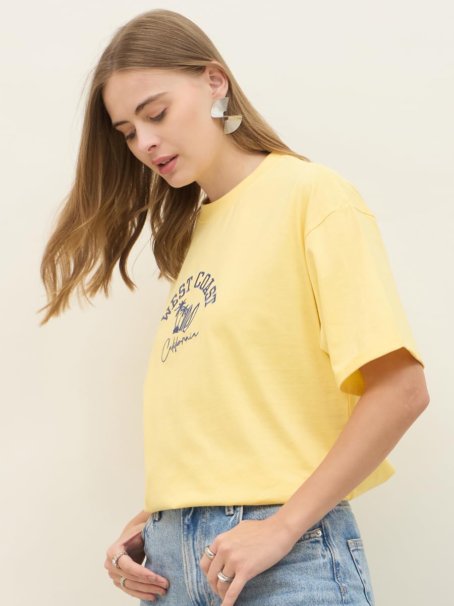 1771350967 Styli Women Oversized West Coast Embroidered Roll Up Sleeves T Shirt