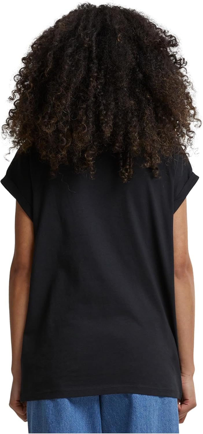 1771472899 تيشيرت بيسيك بكتف ممتد واكمام قصيرة للغاية برقبة دائرية ضيقة للنساء من اوربان كلاسيكس عبوة قطعة واحدة