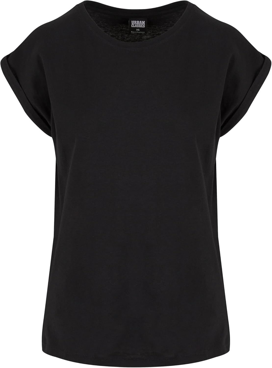 1771472900 تيشيرت بيسيك بكتف ممتد واكمام قصيرة للغاية برقبة دائرية ضيقة للنساء من اوربان كلاسيكس عبوة قطعة واحدة