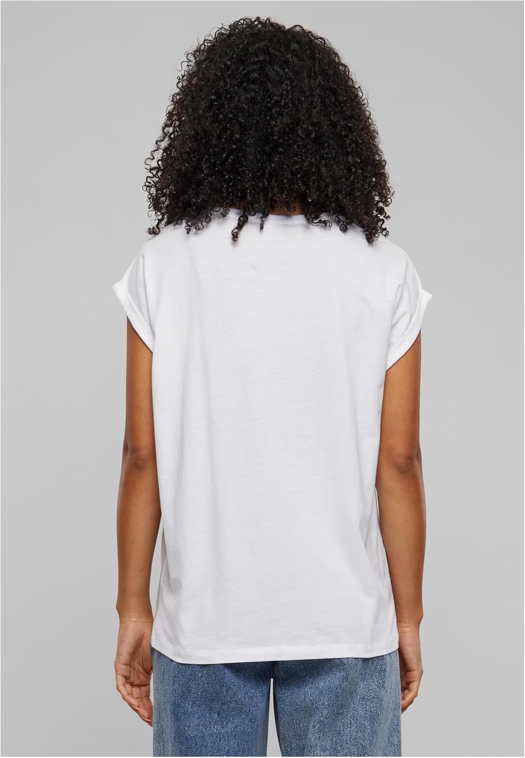 1771802346 Urban Classics Womens Ladies Extended Shoulder Tee Basic T Shirt with Capsleeves Shortsleeve T Shirt Top with Crew Neck pack of 1