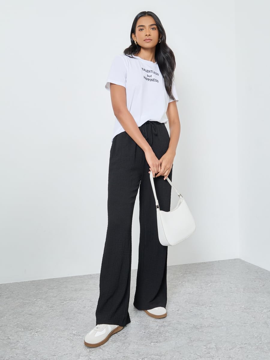 1771887780 Styli Women White Slogan Print T Shirt