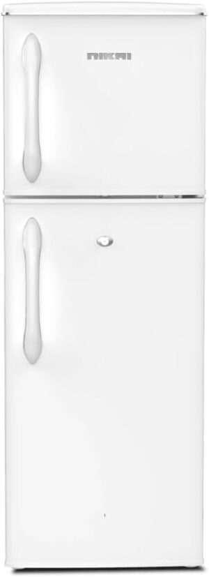 ثلاجة صغيرة الحجم 4.7 قدم مكعب (132 لتر) من نيكاي | ترموستات قابل للتعديل | مبرد R600A صديق للبيئة | ضاغط صامت وموفر للطاقة | وظيفة اذابة الثلج | NRF170N23W