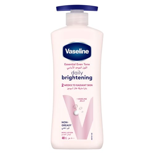 لوشن الجسم اسنشيال لتفتيح البشرة بالاشعة فوق البنفسجية مع فيتامين B3 من فازلين، 400 مل