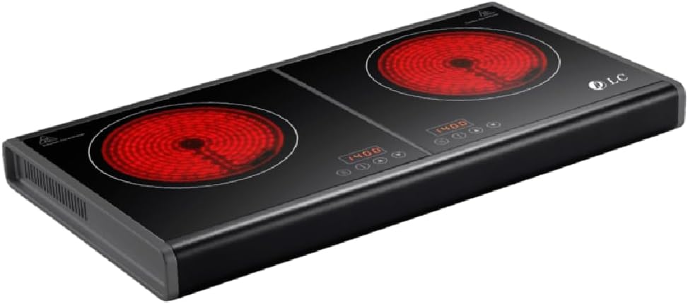 موقد طبخ كهربائي DLC-37629، لوحتين حرارية، ٢٨٠٠ واط، مع أواني طبخ متعددة، ضمان لمدة سنتين