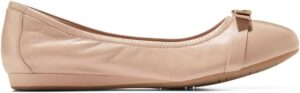 حذاء باليه مسطح من كول هان مصنوع من الجلد للنساء