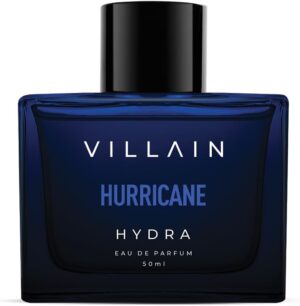 Villain Hurricane Hydra Perfume for Man -50ml Long Lasting Smell | Premium Luxury Aquatic Fragrance Gift For Men | Eau De Parfum for Birthday, Wedding Gift for Him | Bergamot, Musk, Cedarwood EDC
