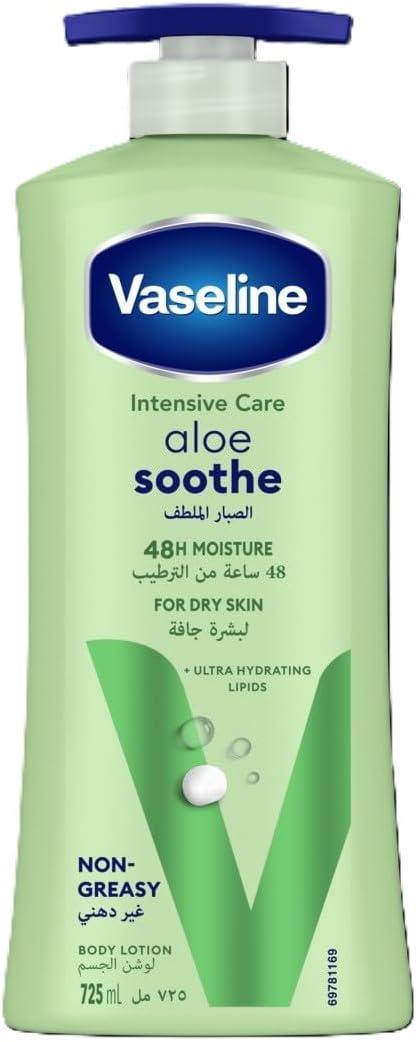 لوشن للجسم كامل من فازلين مرطب ومهدئ، مناسب لجميع أنواع البشرة، 725 مل