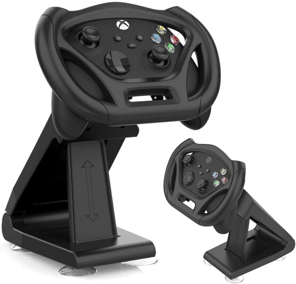 XSX/XSS Controller Gaming Racing Wheel Dock, Meagadream Steering Wheel with 4 Table Suction Cup for Xbox Series S/Xbox Series X Controller (Not for Xbox One/360 Controller) (Not for Xbox Elite