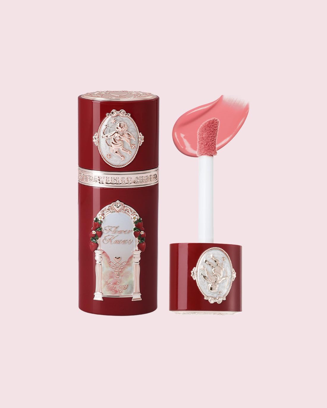 أحمر خدود سائل ستروبيري كيوبيد يدوم طوال اليوم وخفيف الوزن وقابل للمزج للحصول على مظهر طبيعي ومرطب طوال اليوم من فلاور نوز (درجة لون ابل جلو 04، 7 جم)