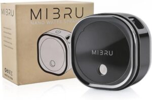 ام اي برو بخاخ حبوب القهوة ار دي تي 30 مل لتقليل قوة القهوة الساكنة مع قاعدة مغناطيسية، بخاخ نانو كهربائي محمول قابل لاعادة الشحن (اسود)