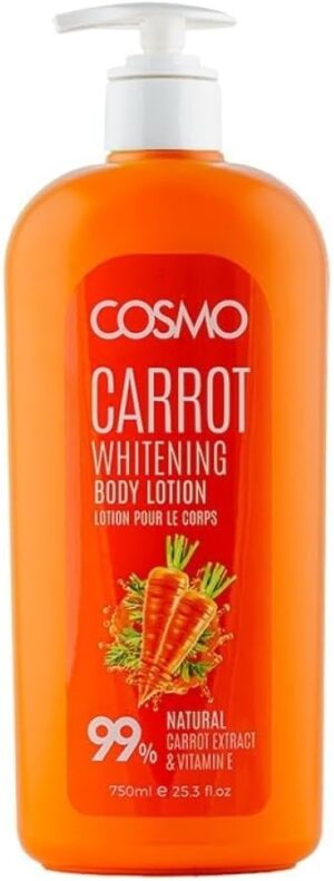 لوشن الجسم لتفتيح الجسم بالجزر من كوزمو 750 مل