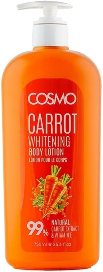 لوشن الجسم لتفتيح الجسم بالجزر من كوزمو 750 مل 1 لوشن الجسم لتفتيح الجسم بالجزر من كوزمو 750 مل