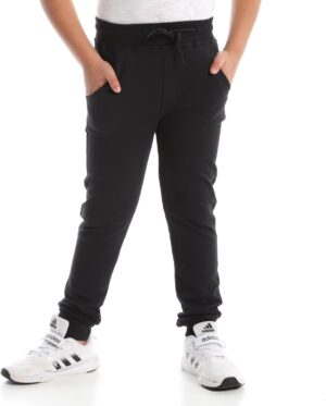 Andora Boys Boys Black Basic Everyday Joggers with Elastic Hem Casual Pants