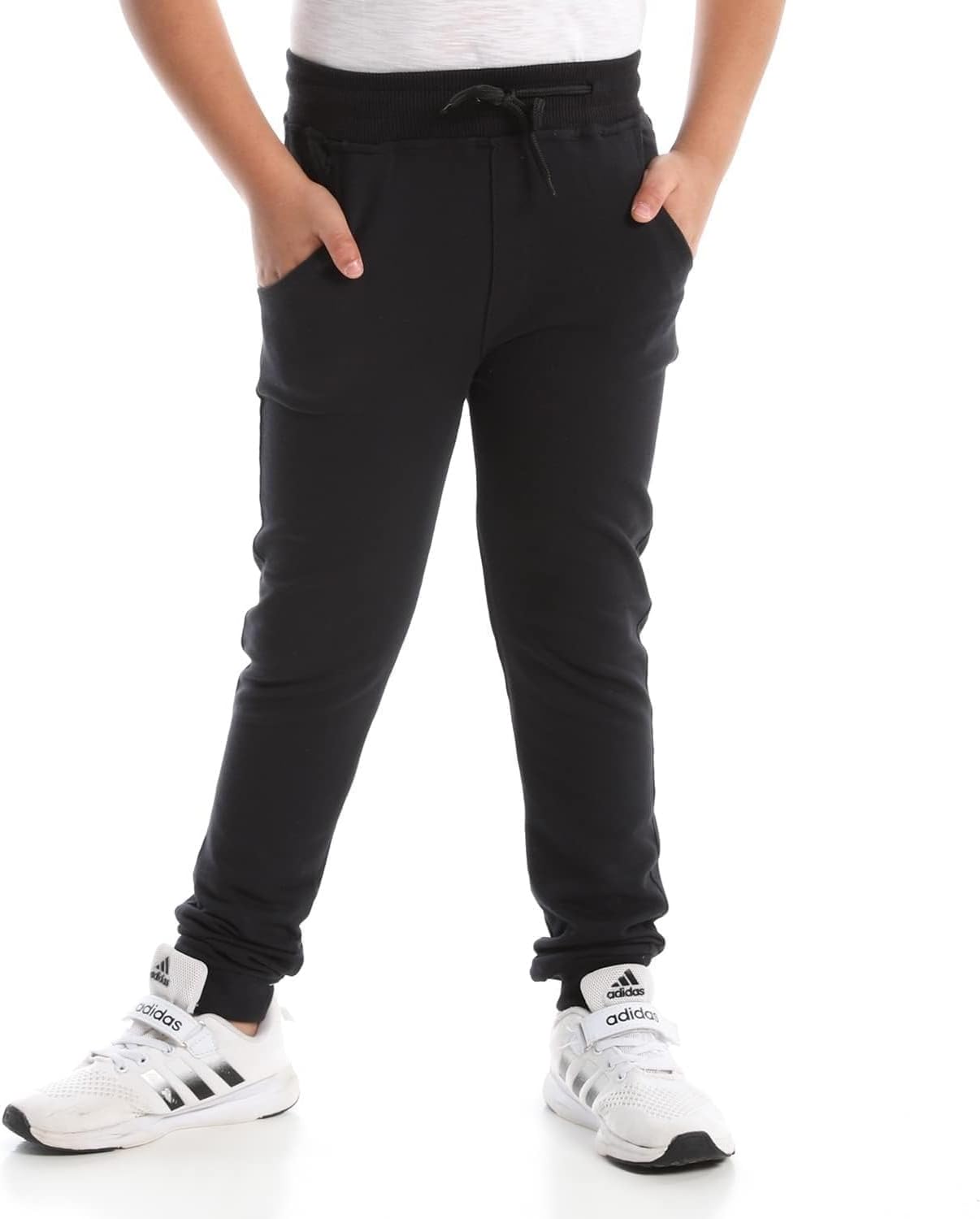 Andora Boys Boys Black Basic Everyday Joggers with Elastic Hem Casual Pants