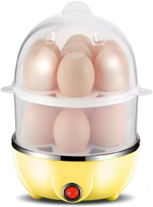 غلاية بيض كهربائية ذكية مزدوجة الطبقات من دينكس، جهاز طهي بيض بالبخار صغير للمطبخ وطهي الافطار، طباخ بيض سريع سعة 14 بيضة، غلاية بيض كهربائية ناعمة ومتوسطة الصلبة، DX1760