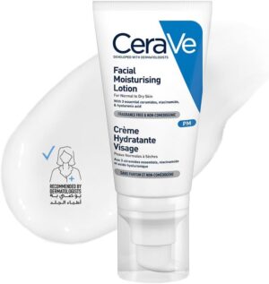 سيرافي اللوشن المسائي المرطّب للوجه مرطب مسائي للبشرة العادية إلى الجافة مع حمض الهيالورونيك النياسيناميد و السيراميد خالي من العطور والزيوت لا يسدّ المسام ٥۲ مل