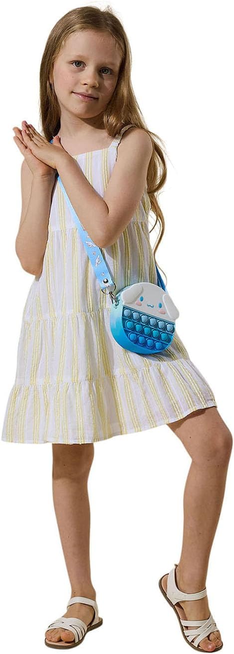 فستان مخطط متعدد الطبقات للبنات 325-1215KG029-1